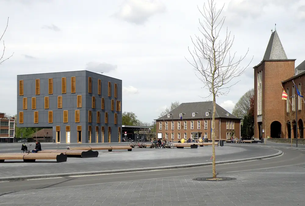 Het Stadsplein in het centrum van Mortsel